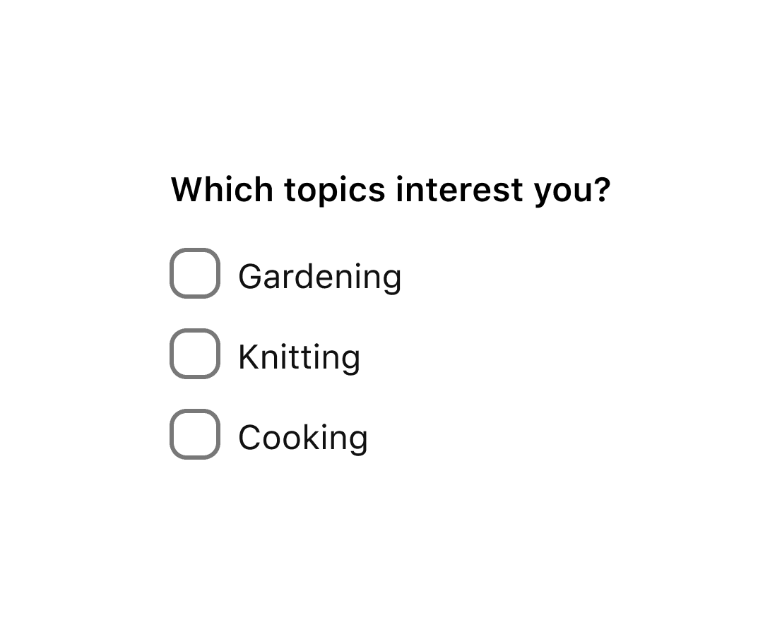 Example of correct multi-select use