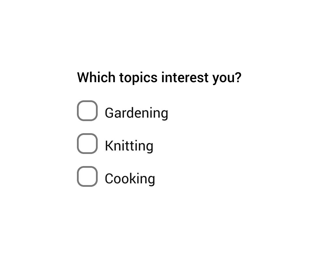 Example of correct multi-select use