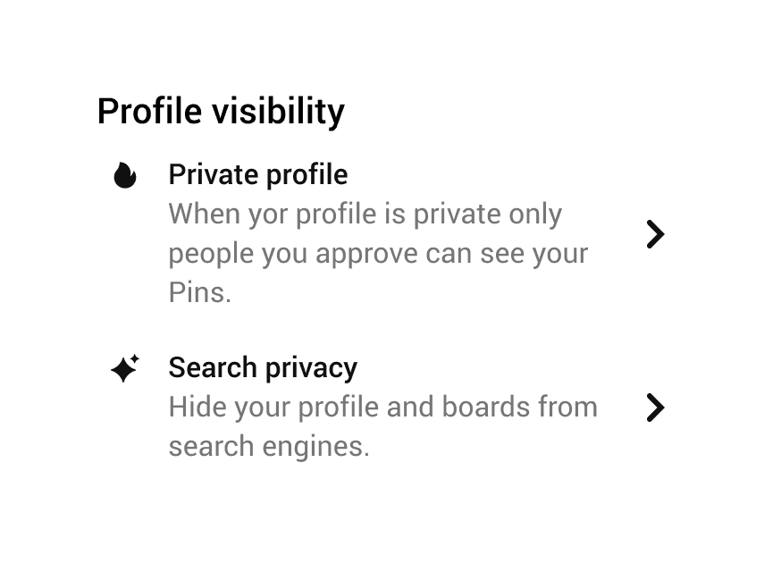 Example of two ListAction items with accompanying icons