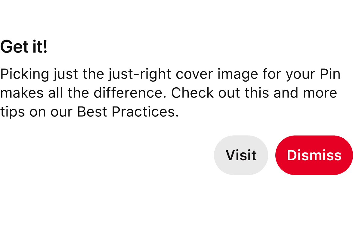 A heading that says 'Get it!' and is not clear about what that means.