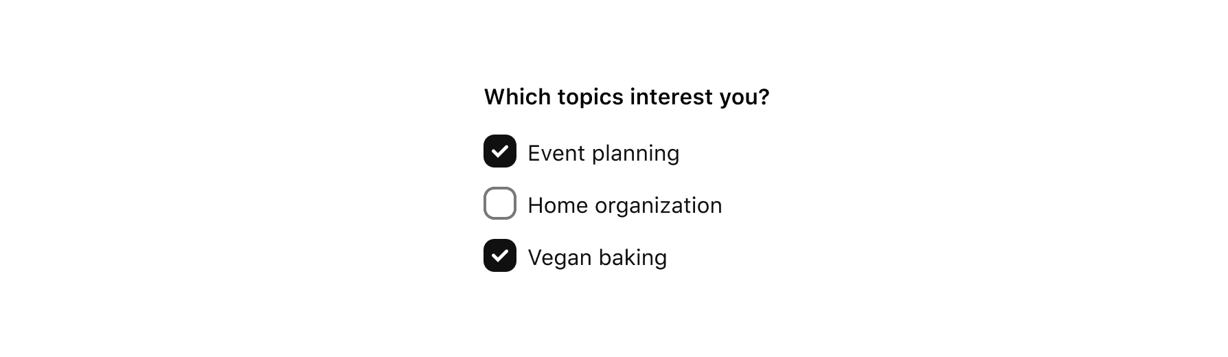 Primary example of Checkbox component